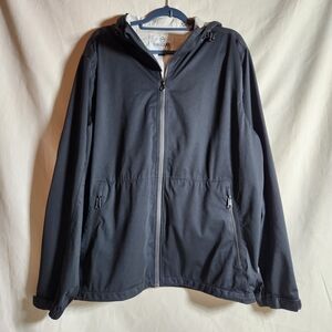 Magellan Large Outdoors Hooded Outdoor Rain Coat Jacket Men's Black Windbreaker